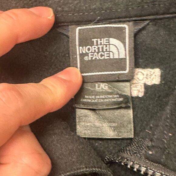 The North Face Full Zip Fleece Girls Size L Sweater Activewear Outdoor Black - Picture 4 of 7